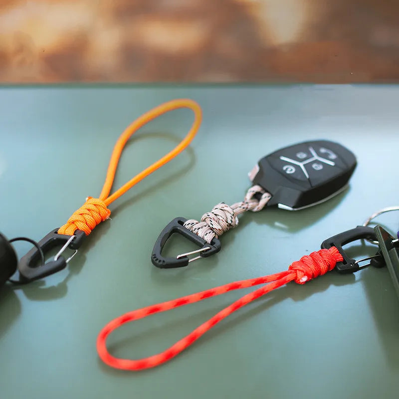 3-Piece Outdoor Lanyard Set | High-Strength Paracord with Quick Hang Hooks & Backpack Buckles