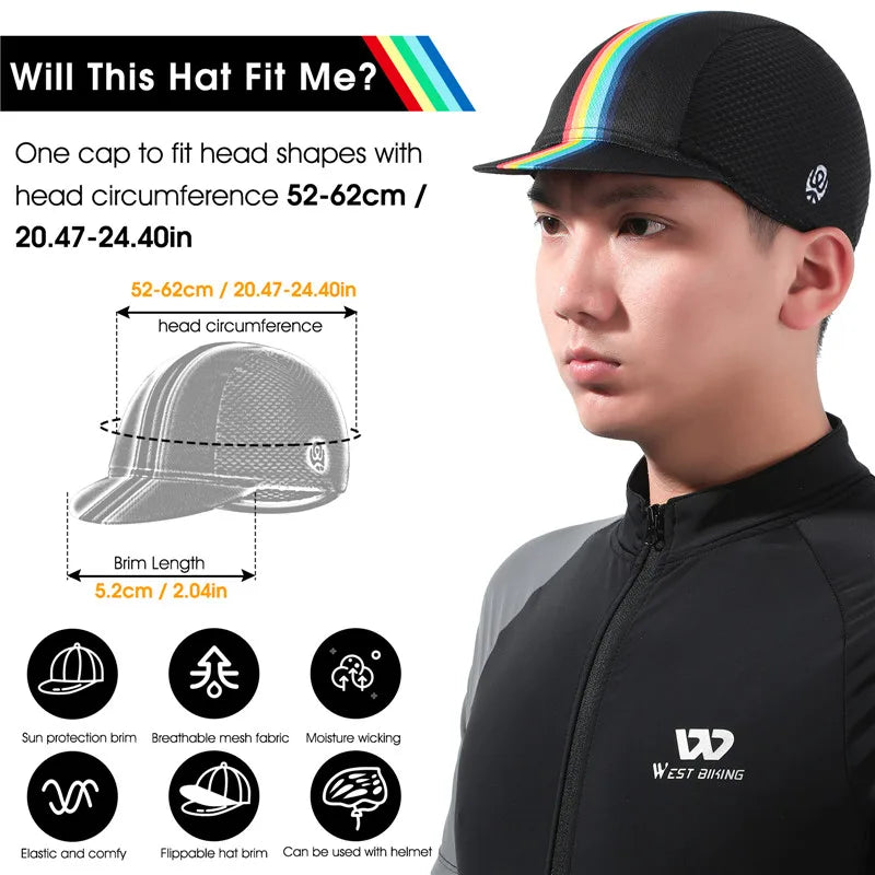 WEST BIKING Summer Cycling Skull Caps Anti-UV Bike Hat Helmet Liner Men Women Outdoor Running Skiing Motorcycle Bicycle Caps