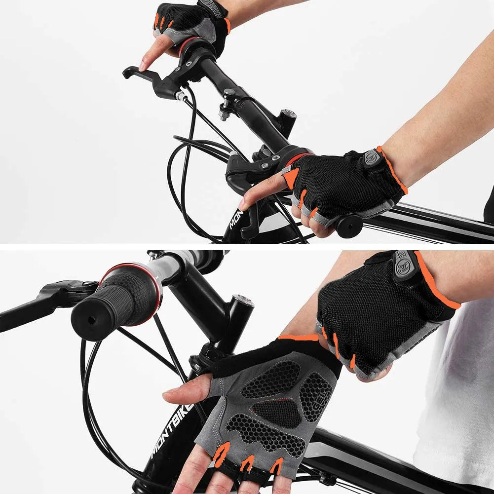 Cycling Gloves | Anti-Slip, Shock-Absorbing, Breathable Half-Finger Bike Gloves