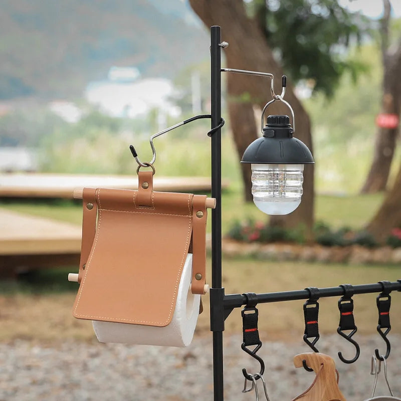 Stainless Steel Camping Light Pole Hook | Multifunctional Outdoor Lamp Stand Hook for Camping