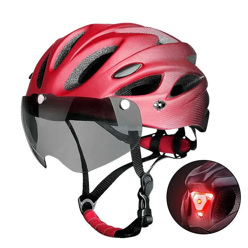 Bike Helmet with LED Tail Light | Adult Cycling Helmet