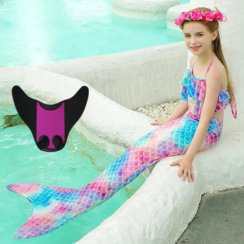 Teen Mermaid Tail Fins, Swim & Snorkel Like A Mermaid with Durable, Full Foot Coverage - Perfect for Water Sports Enthusiasts