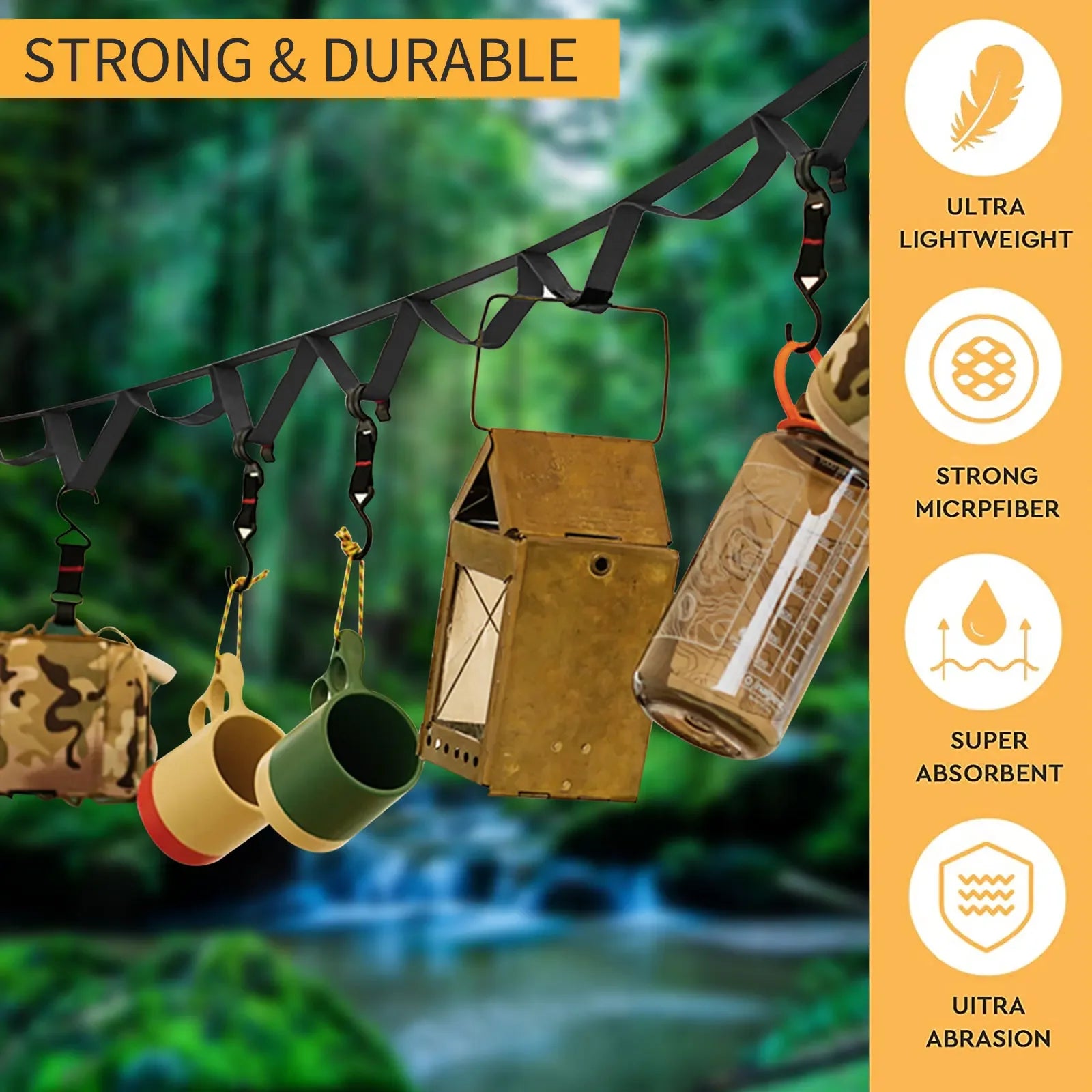 1.8m Outdoor Hanging Rope | Portable Lanyard & Storage Strap for Camping and Hiking