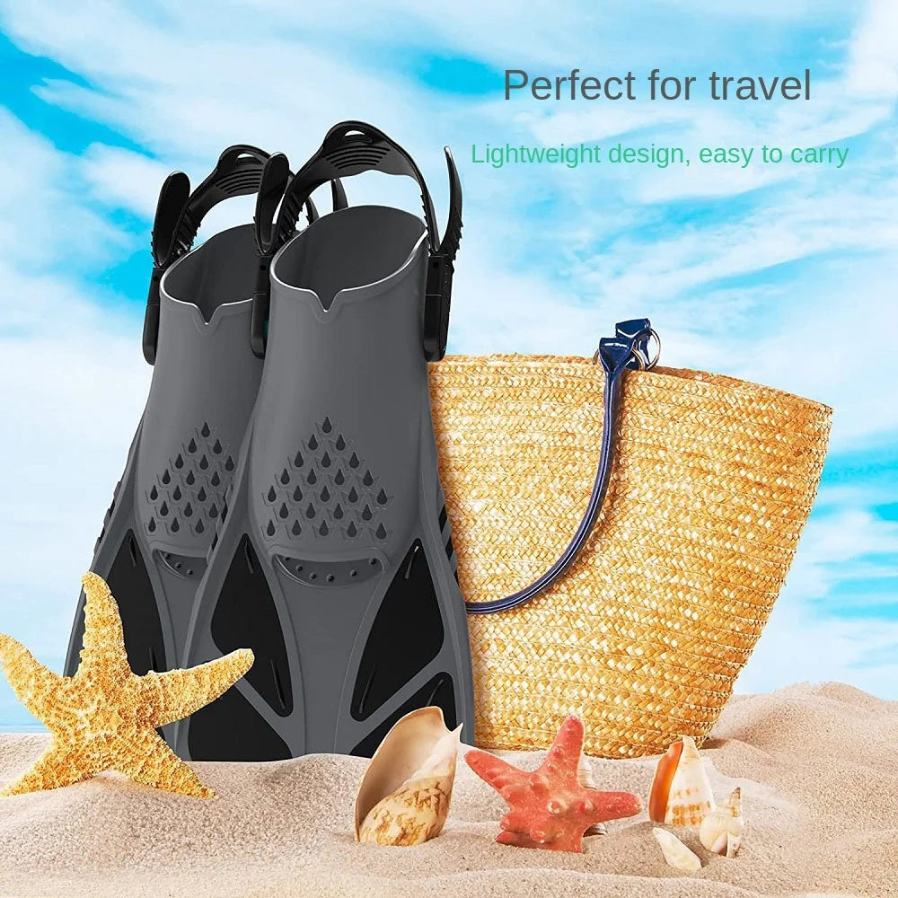 Adjustable Adult Swimming Fins |Snorkeling & Diving Flippers for Water Sports