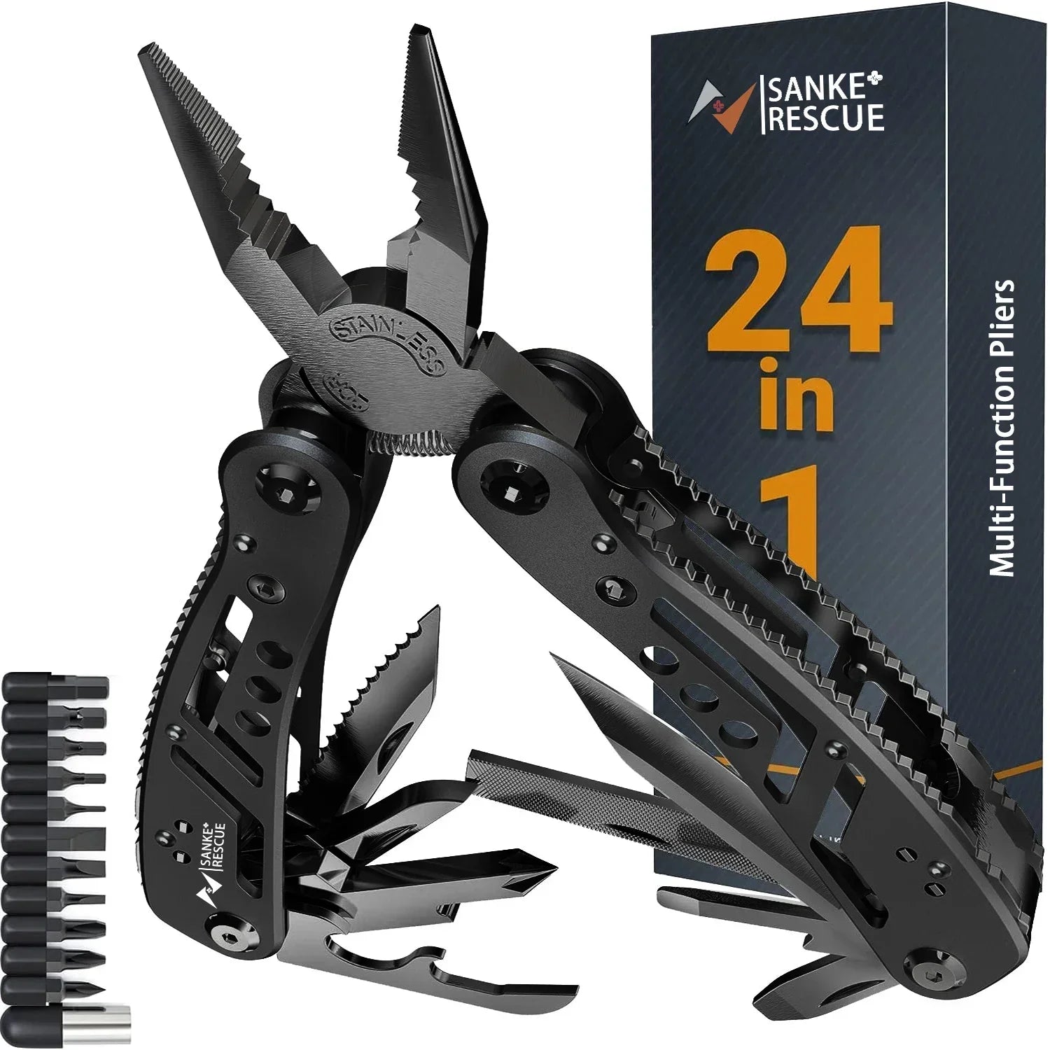 24-in-1 Multitool Pliers | Professional Multi-Tool for Survival, Camping, and Hunting | Perfect Gift for Men, Dad, Husband