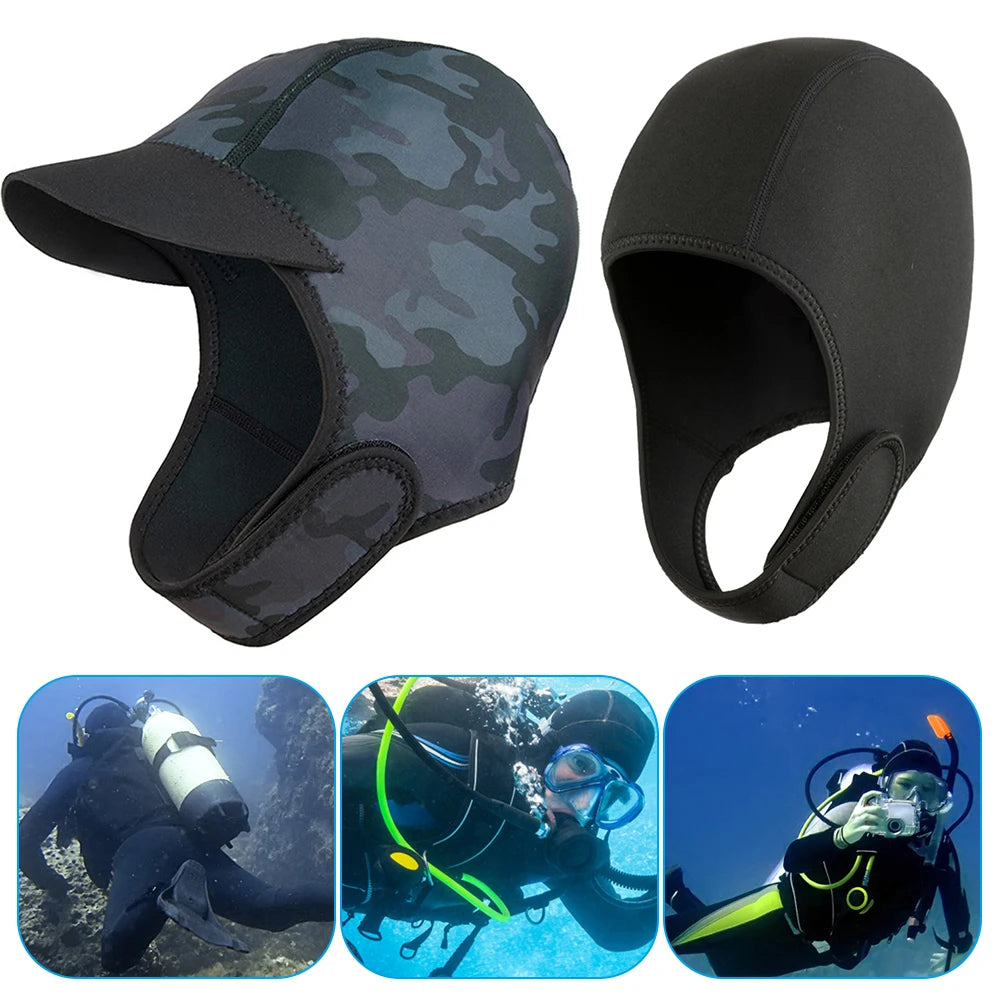 Professional Diving Hood Cap | Snorkeling, Scuba, and Water Sports Headgear