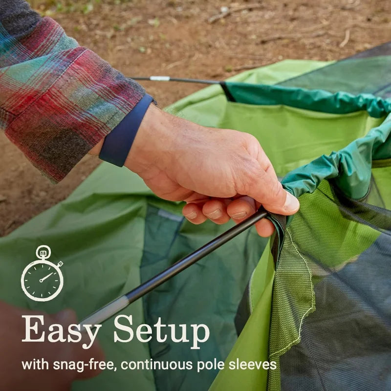 Sundome Camping Tent, 2/3/4/6 Person Dome Tent with Snag-Free Poles for Easy Setup in Under 10 Mins, Included Rainfly Blocks Win