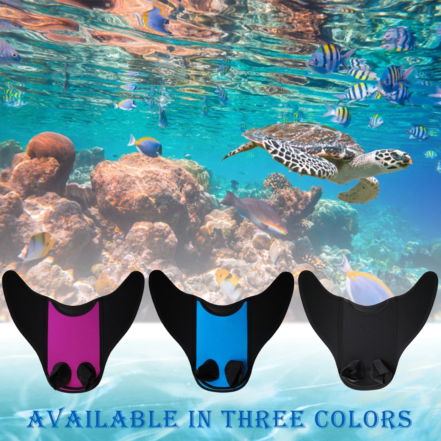 Teen Mermaid Tail Fins, Swim & Snorkel Like A Mermaid with Durable, Full Foot Coverage - Perfect for Water Sports Enthusiasts