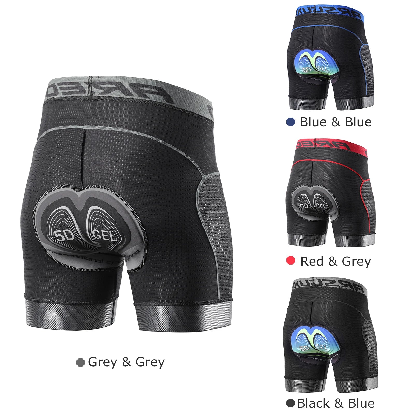 Arsuxeo Men’s 5D Gel Padded Cycling Underwear Shorts | Quick-Dry MTB & Road Bike Shorts