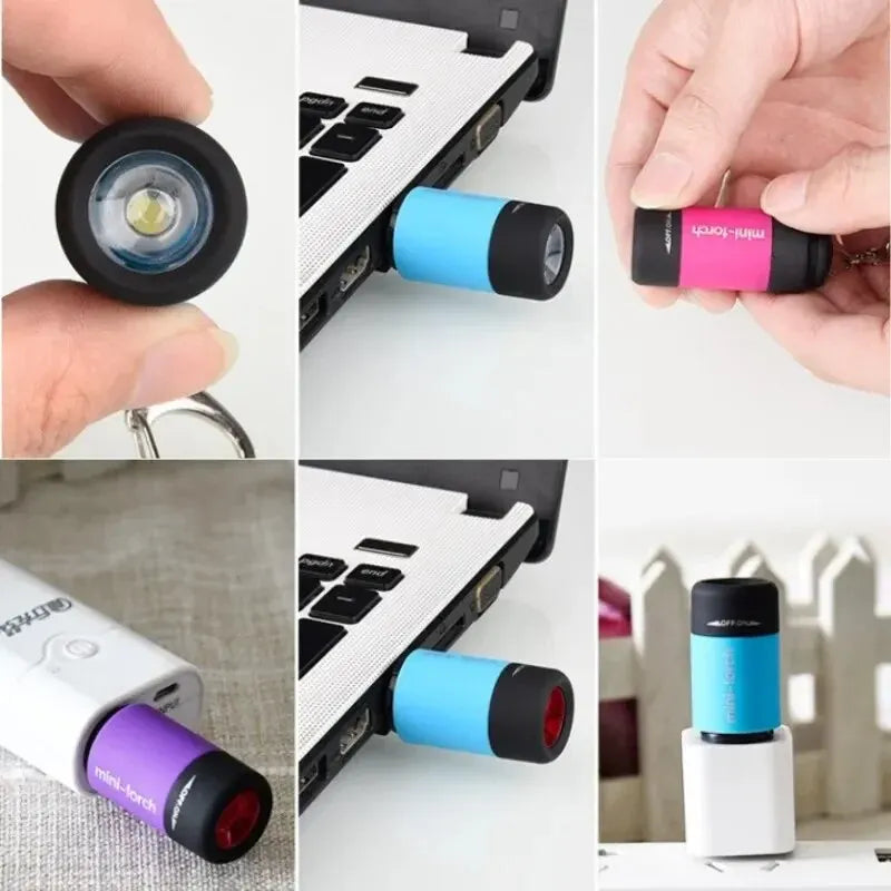 LED Micro Pocket Flashlight | Portable & USB Rechargeable Keychain Light