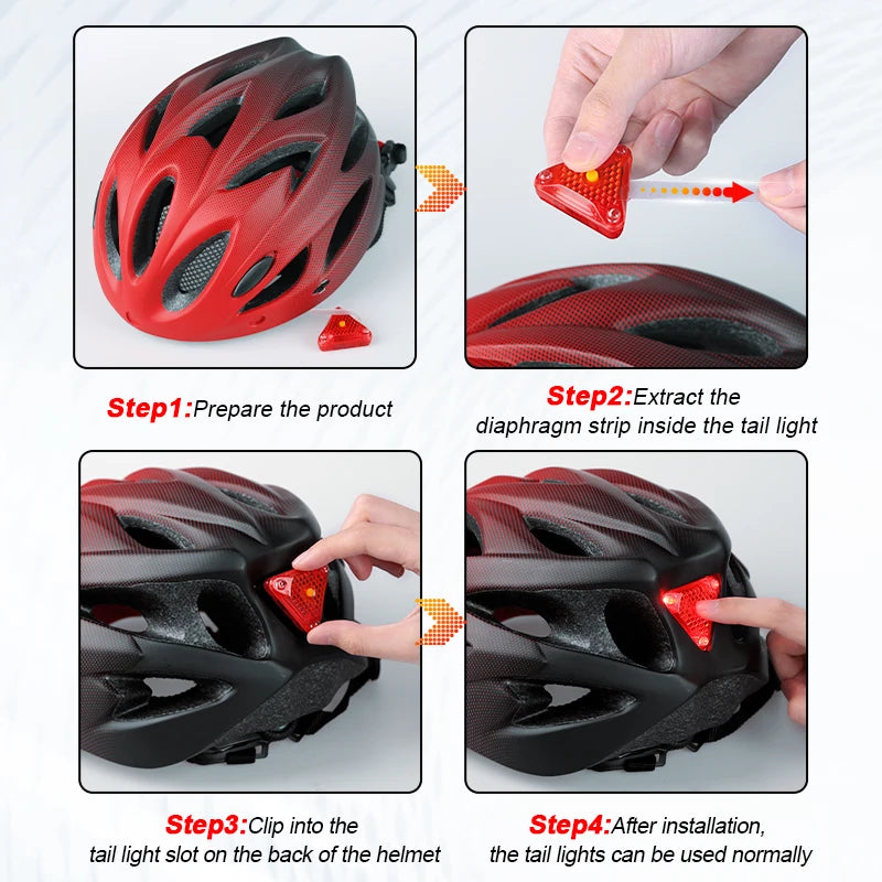 Bike Helmet with LED Tail Light | Adult Cycling Helmet