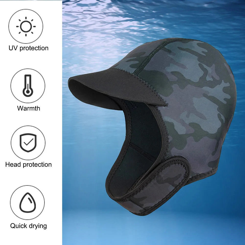 Professional Diving Hood Cap | Snorkeling, Scuba, and Water Sports Headgear