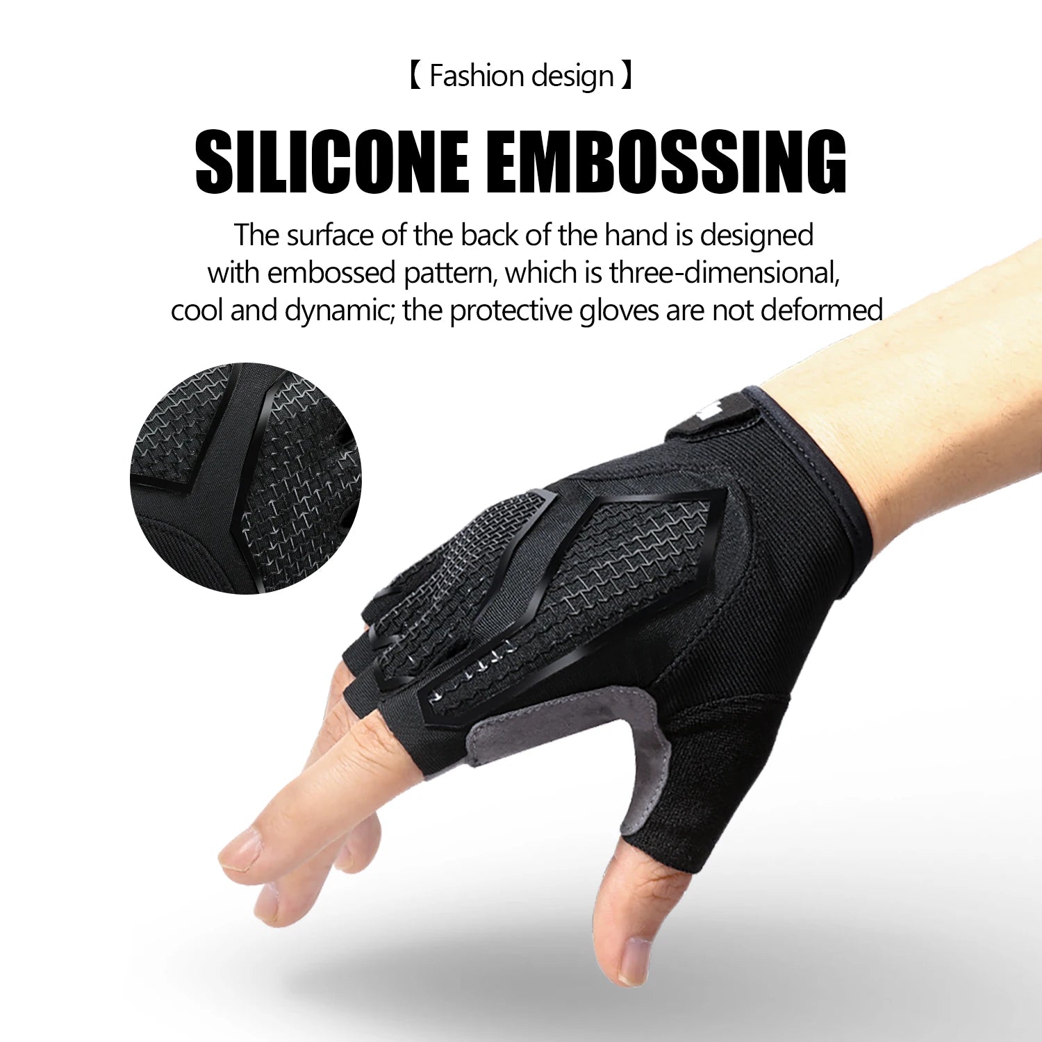 Half-Finger Cycling Gloves for Men & Women | Shock-Absorbing Liquid Silicone Bike & Fitness Gloves