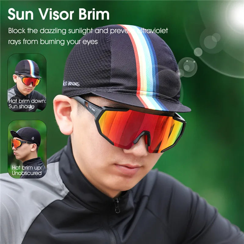 WEST BIKING Summer Cycling Skull Caps Anti-UV Bike Hat Helmet Liner Men Women Outdoor Running Skiing Motorcycle Bicycle Caps