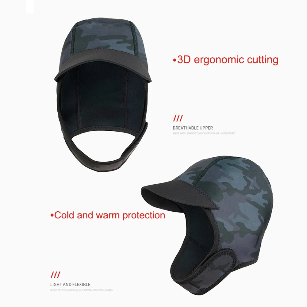 Professional Diving Hood Cap | Snorkeling, Scuba, and Water Sports Headgear