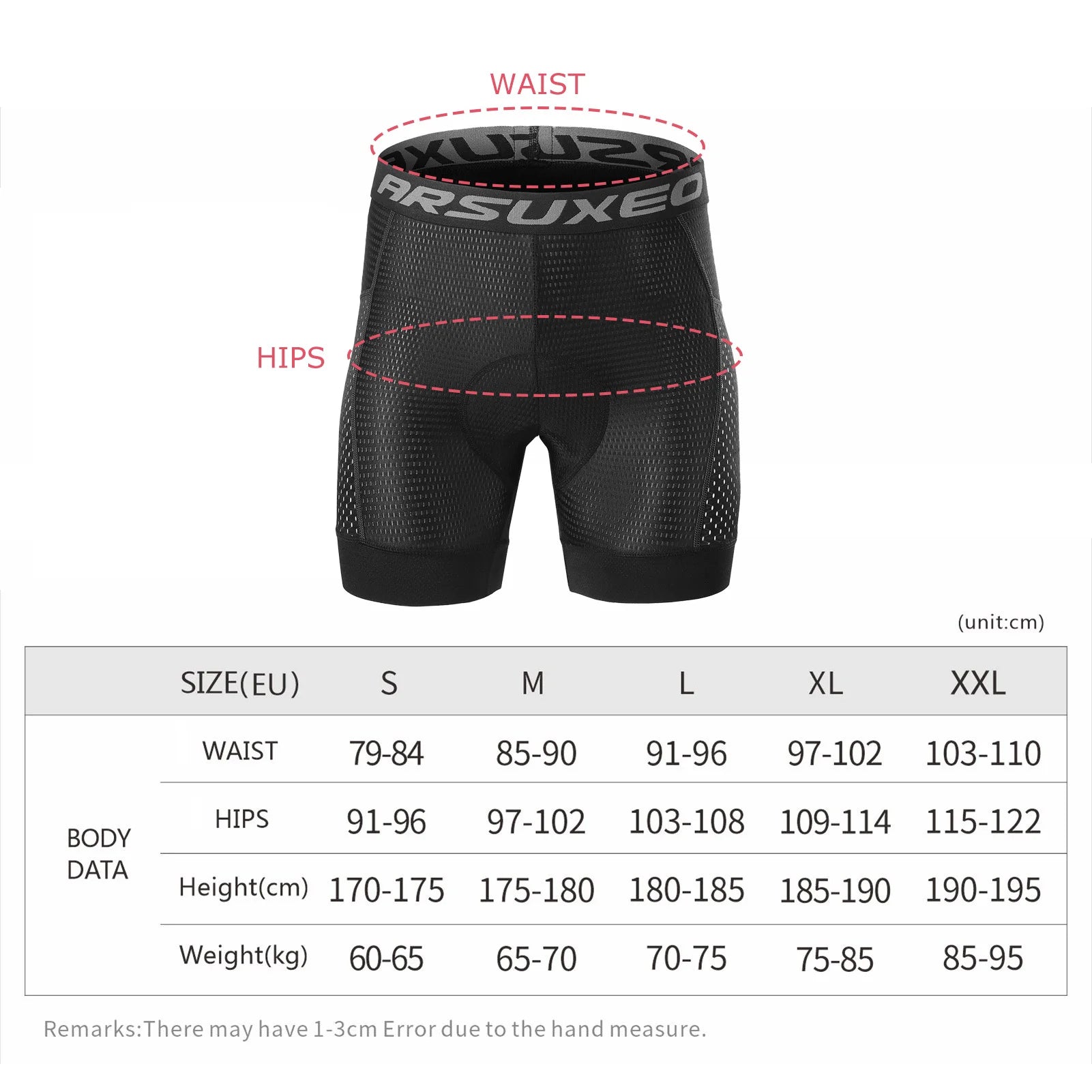 Arsuxeo Men’s 5D Gel Padded Cycling Underwear Shorts | Quick-Dry MTB & Road Bike Shorts