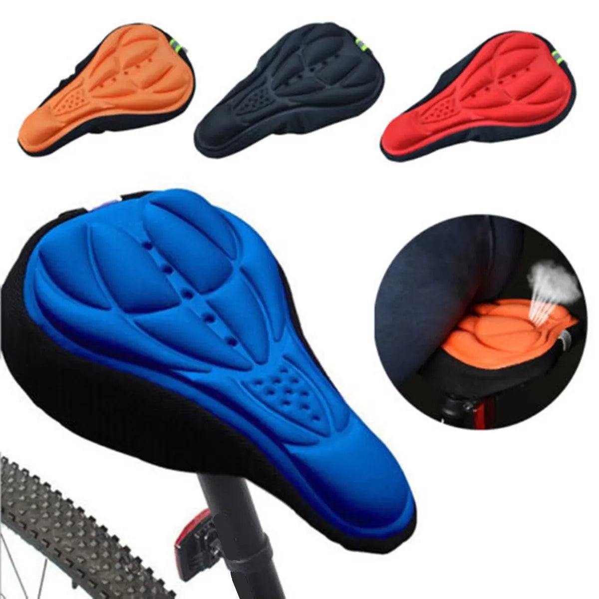 3D Soft Bike Seat Cover | Comfortable Foam Saddle Cushion for Cycling