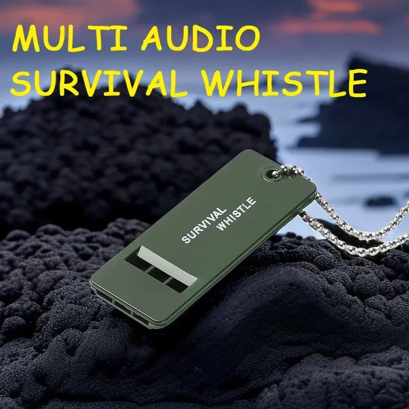 3-Frequency High-Decibel Survival Whistle | Portable Emergency Keychain for Outdoor Adventures