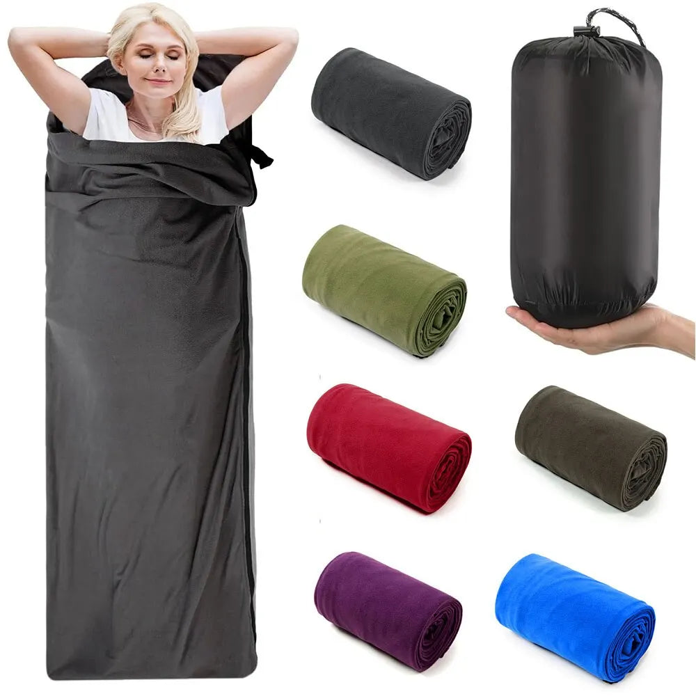 Portable Fleece Sleeping Bag Liner | Ultra-Light & Warm Travel Sheet